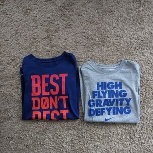 2 Nike youth athletic dri-fit t-shirts